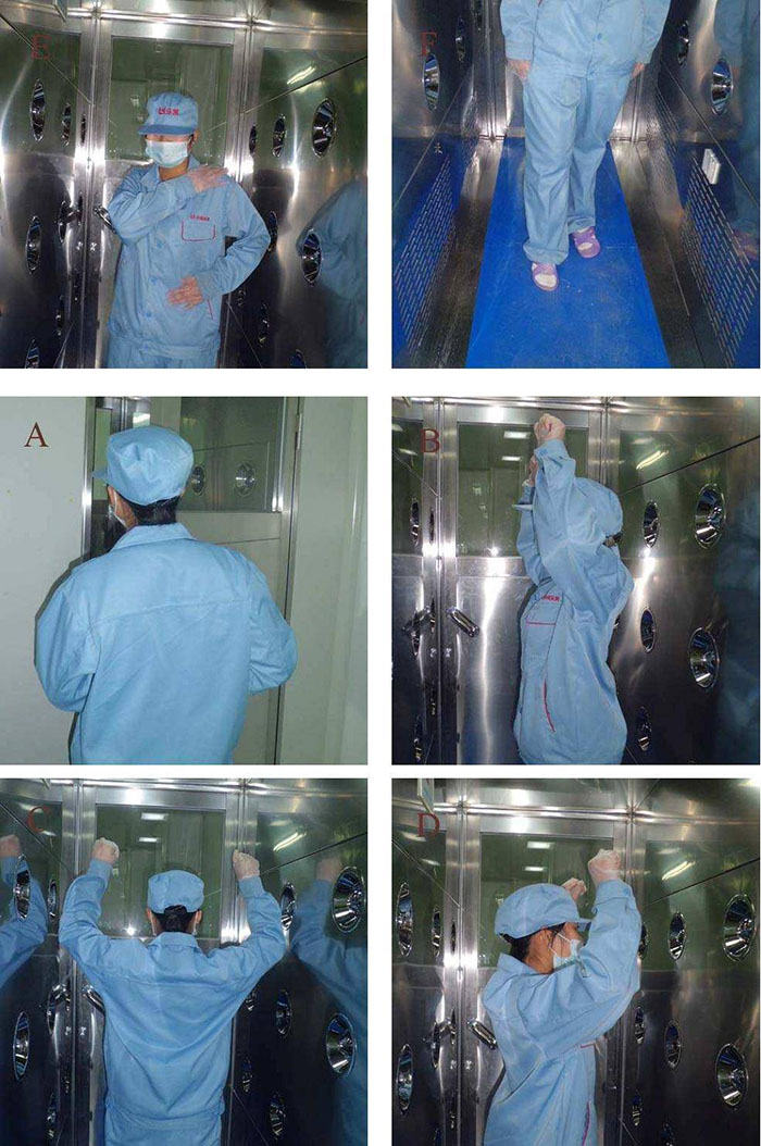 進(jìn)入風(fēng)淋室風(fēng)淋結(jié)束后,風(fēng)淋結(jié)束后應(yīng)及時(shí)脫下防護(hù)服和鞋帽,并按照規(guī)定進(jìn)行廢棄或清洗。 進(jìn)入風(fēng)淋室風(fēng)淋結(jié)束后,風(fēng)淋結(jié)束后應(yīng)及時(shí)脫下防護(hù)服和鞋帽,并按照規(guī)定進(jìn)行廢棄或清洗。